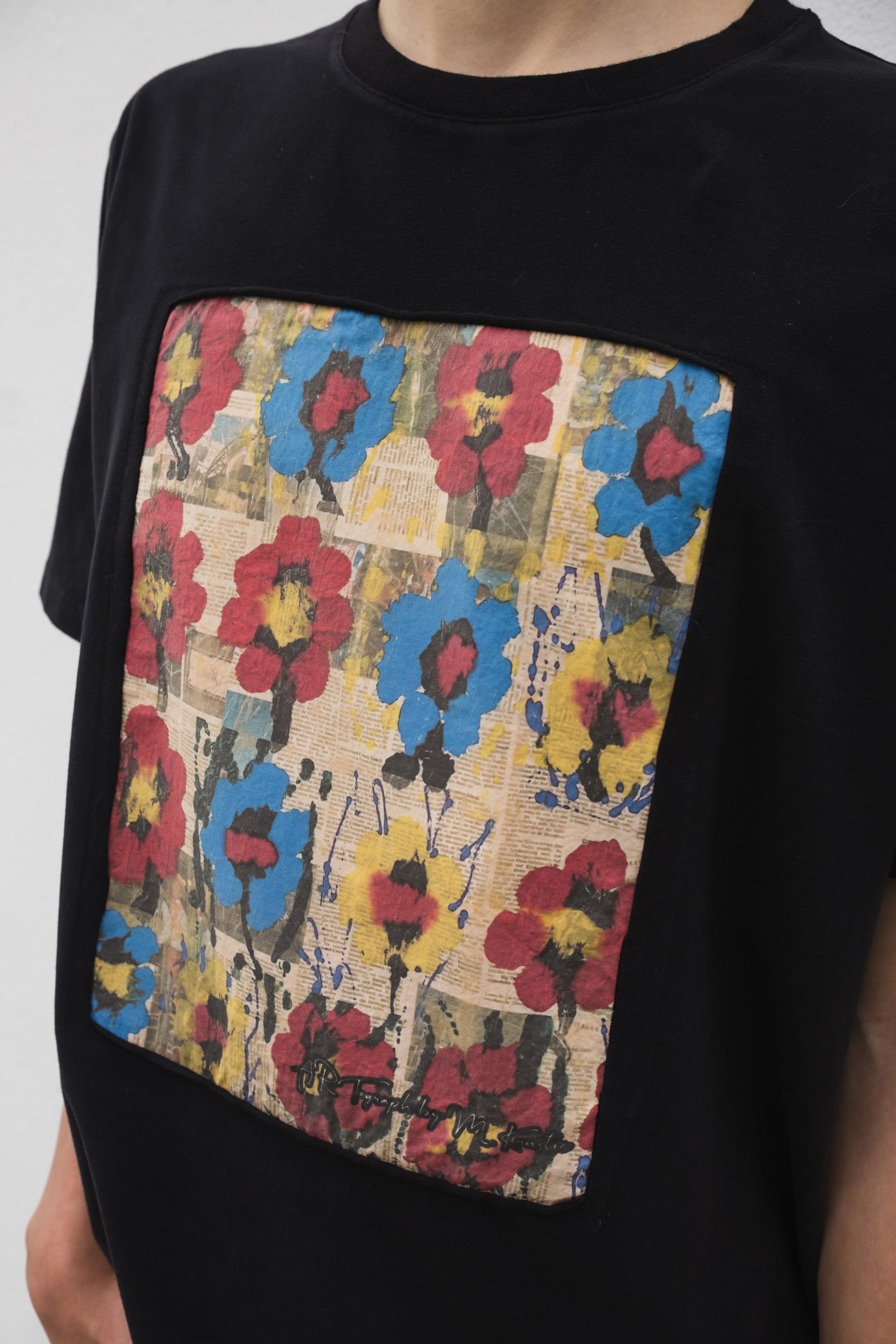 Blue and yellow diagonal T-Shirt